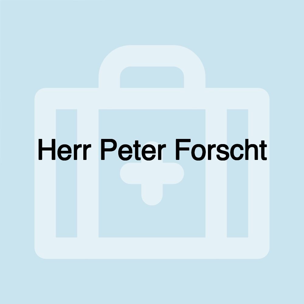 Herr Peter Forscht