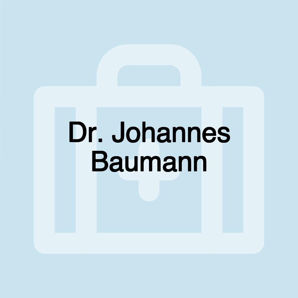 Dr. Johannes Baumann