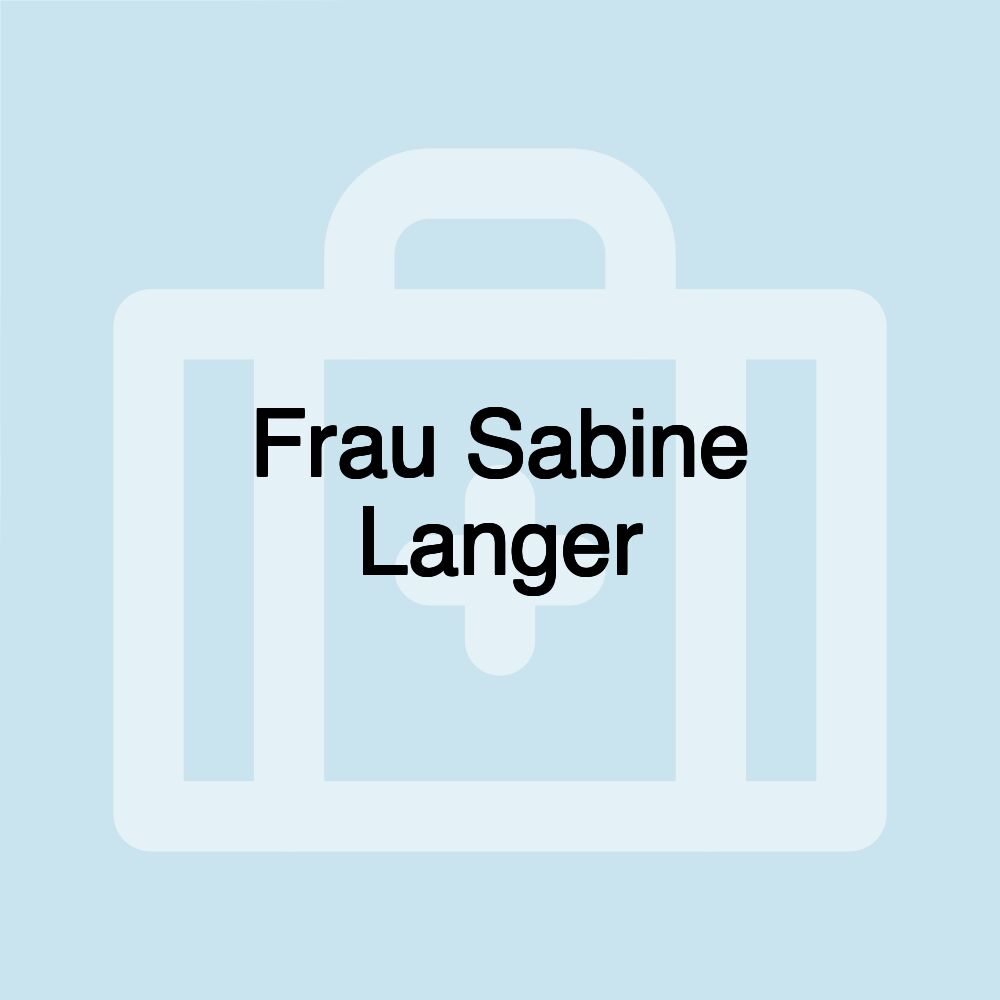 Frau Sabine Langer