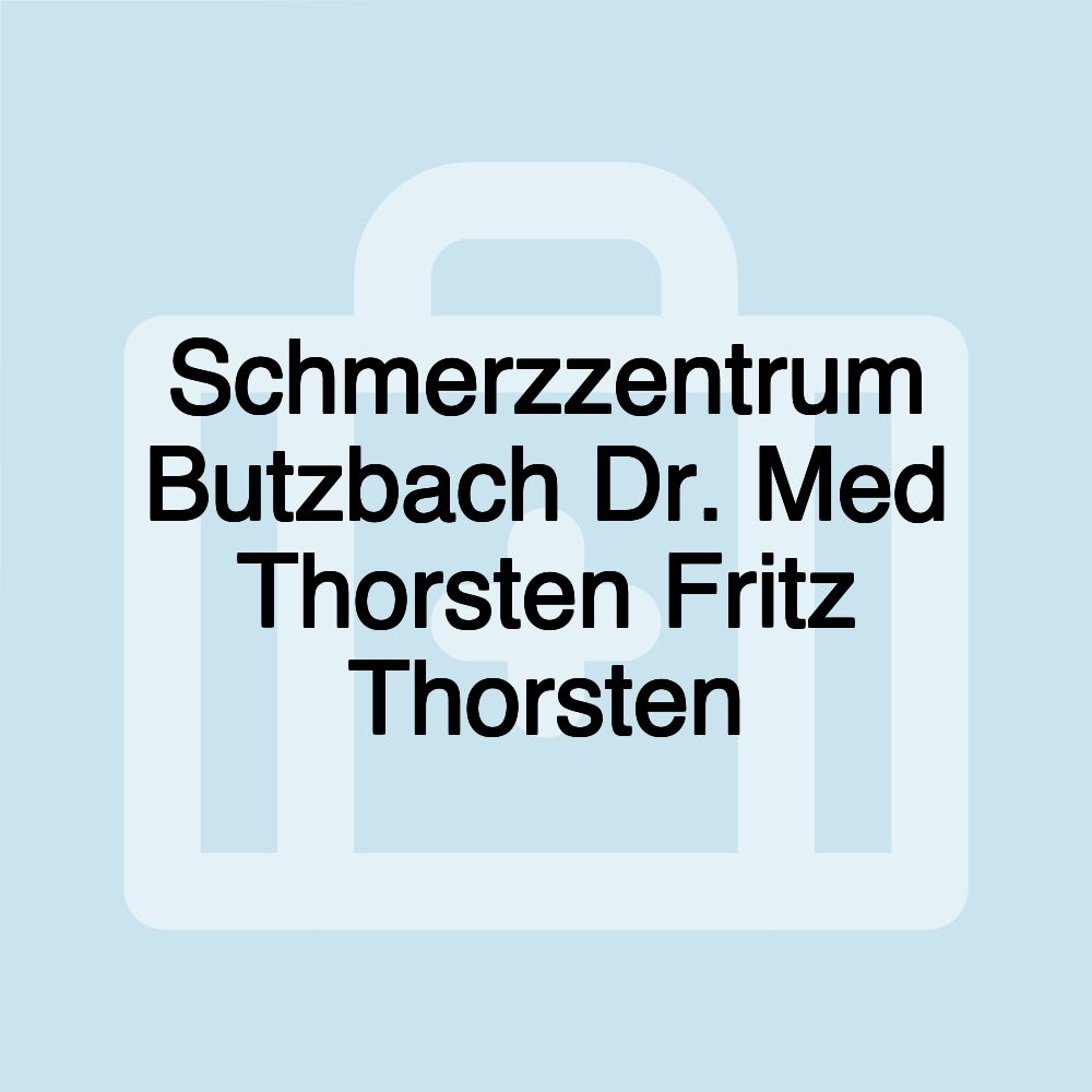 Schmerzzentrum Butzbach Dr. Med Thorsten Fritz Thorsten