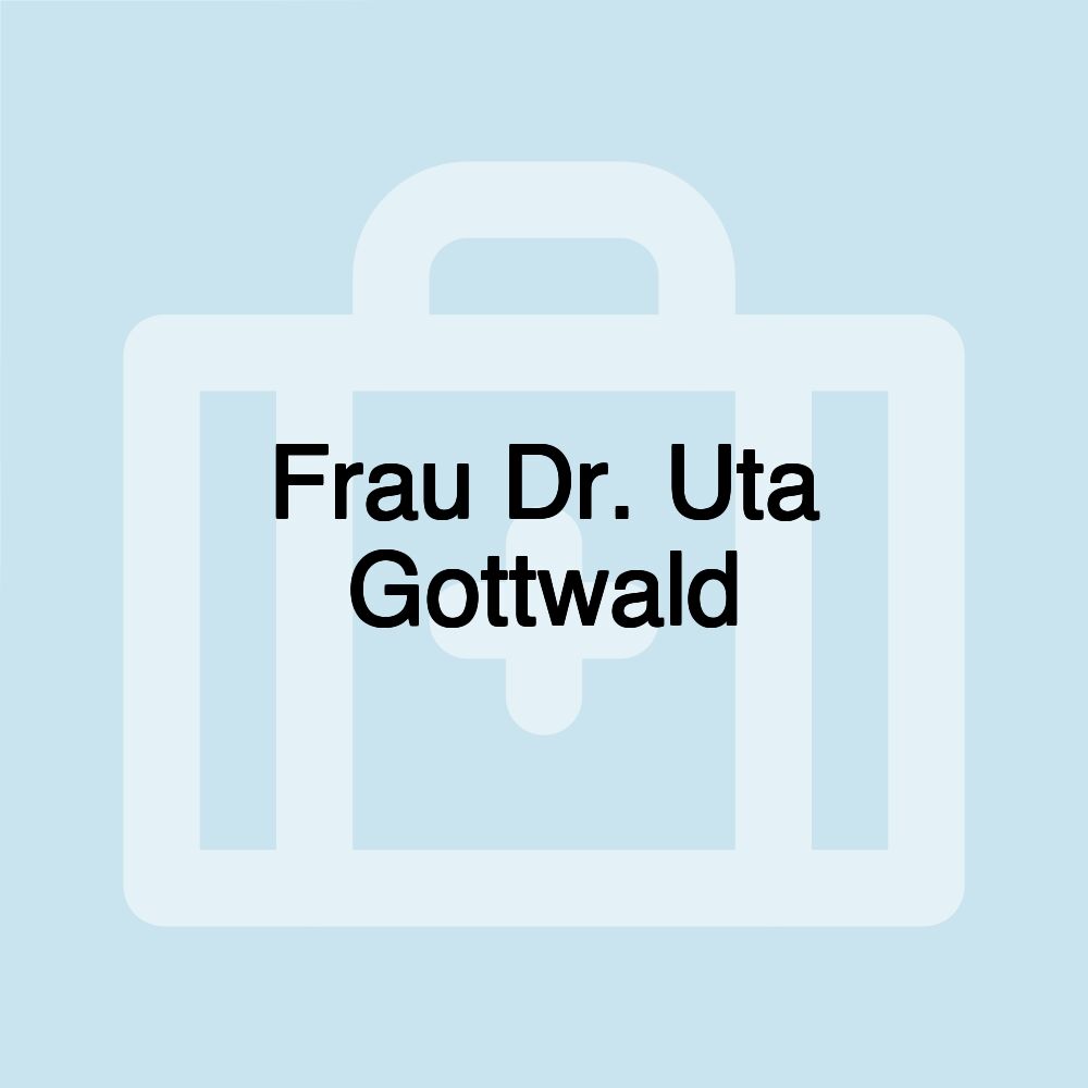 Frau Dr. Uta Gottwald