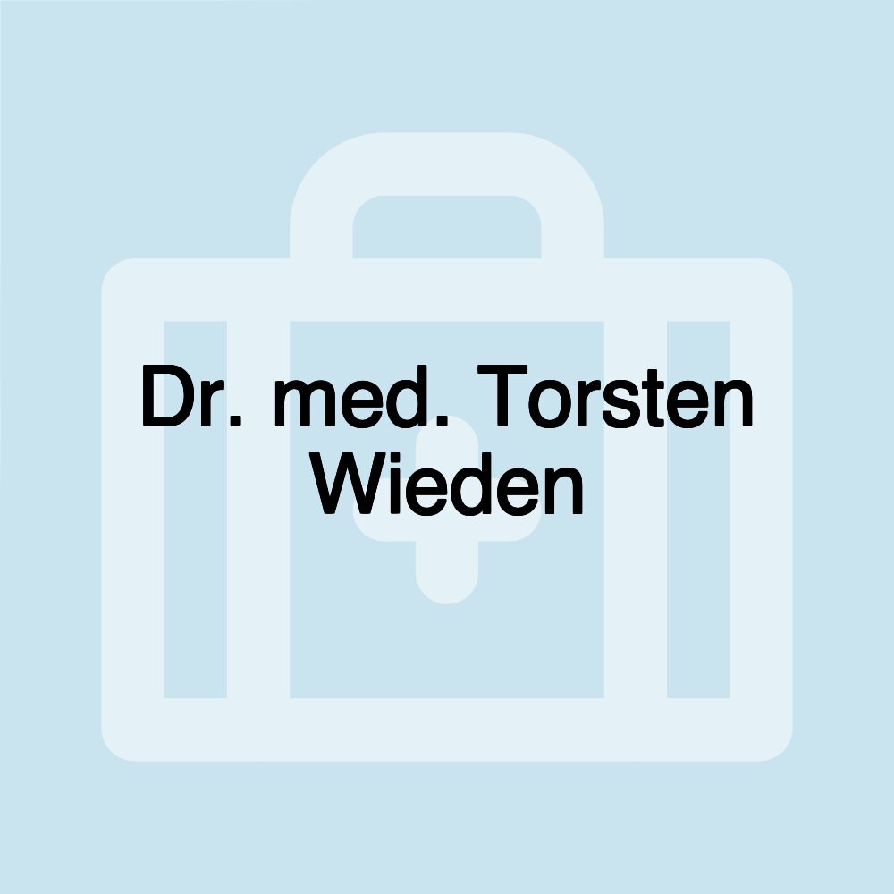 Dr. med. Torsten Wieden