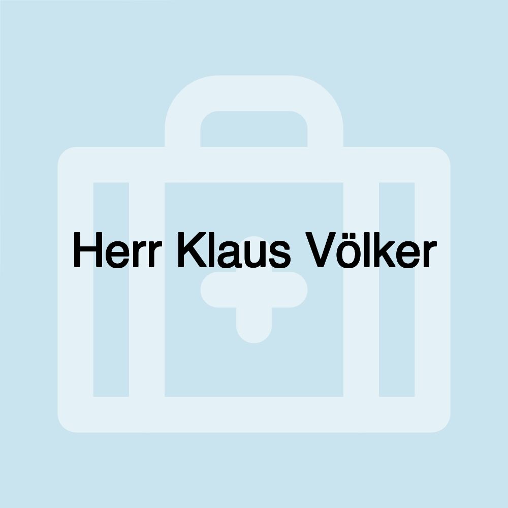 Herr Klaus Völker