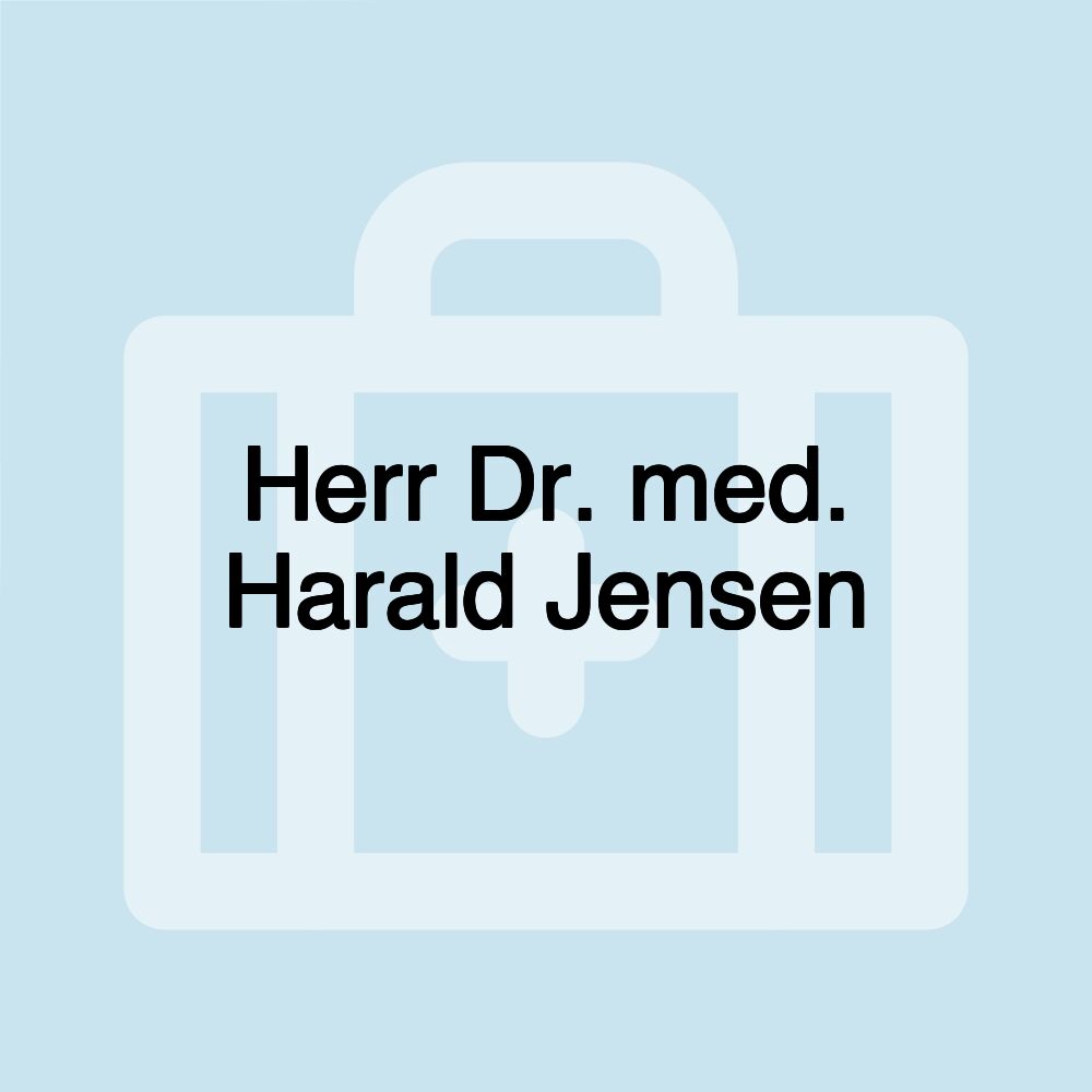 Herr Dr. med. Harald Jensen