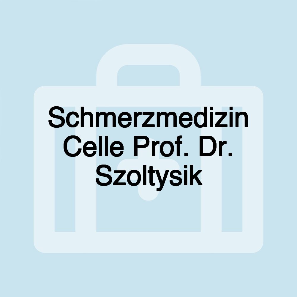 Schmerzmedizin Celle Prof. Dr. Szoltysik