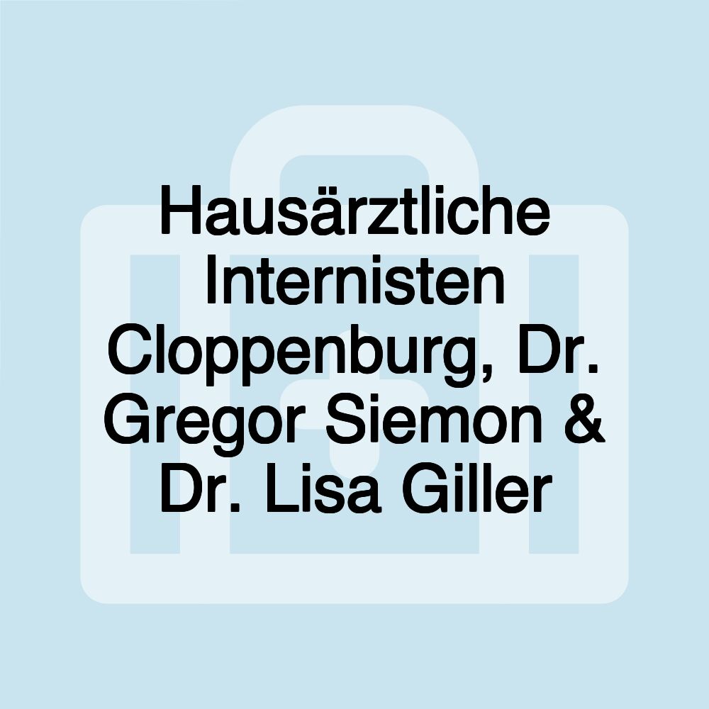 Hausärztliche Internisten Cloppenburg, Dr. Gregor Siemon & Dr. Lisa Giller