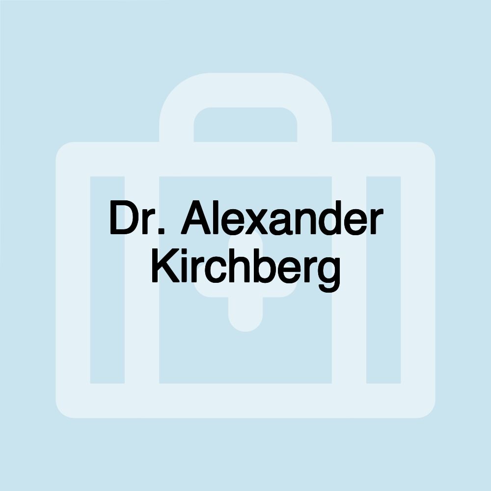 Dr. Alexander Kirchberg