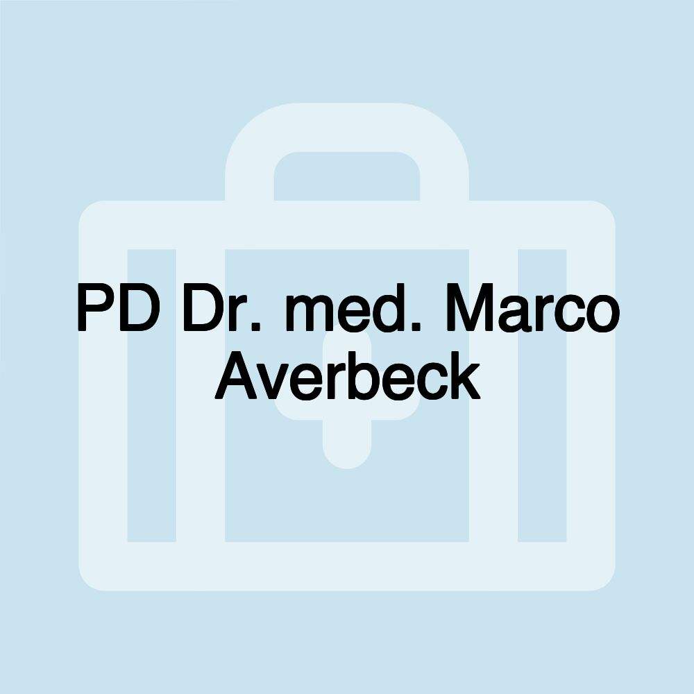 PD Dr. med. Marco Averbeck