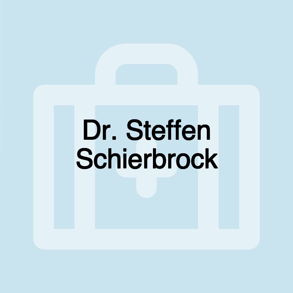 Dr. Steffen Schierbrock