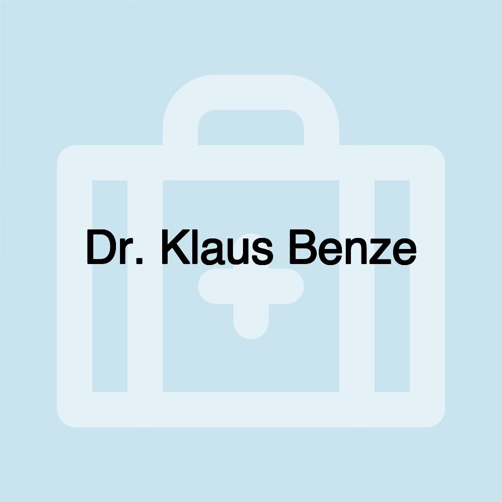 Dr. Klaus Benze