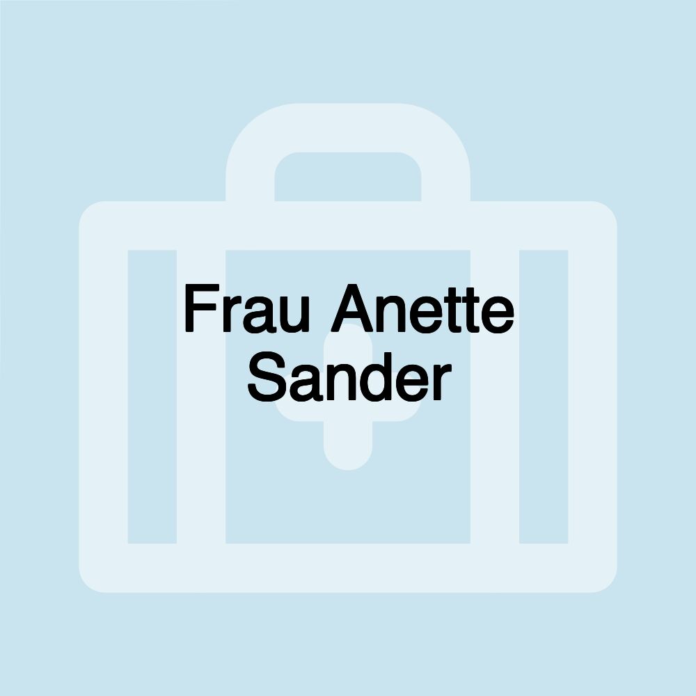 Frau Anette Sander