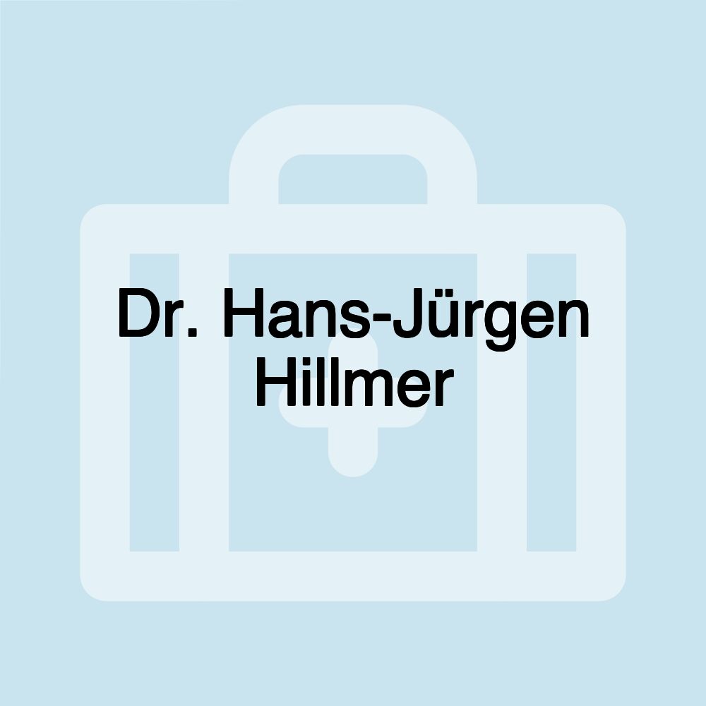 Dr. Hans-Jürgen Hillmer