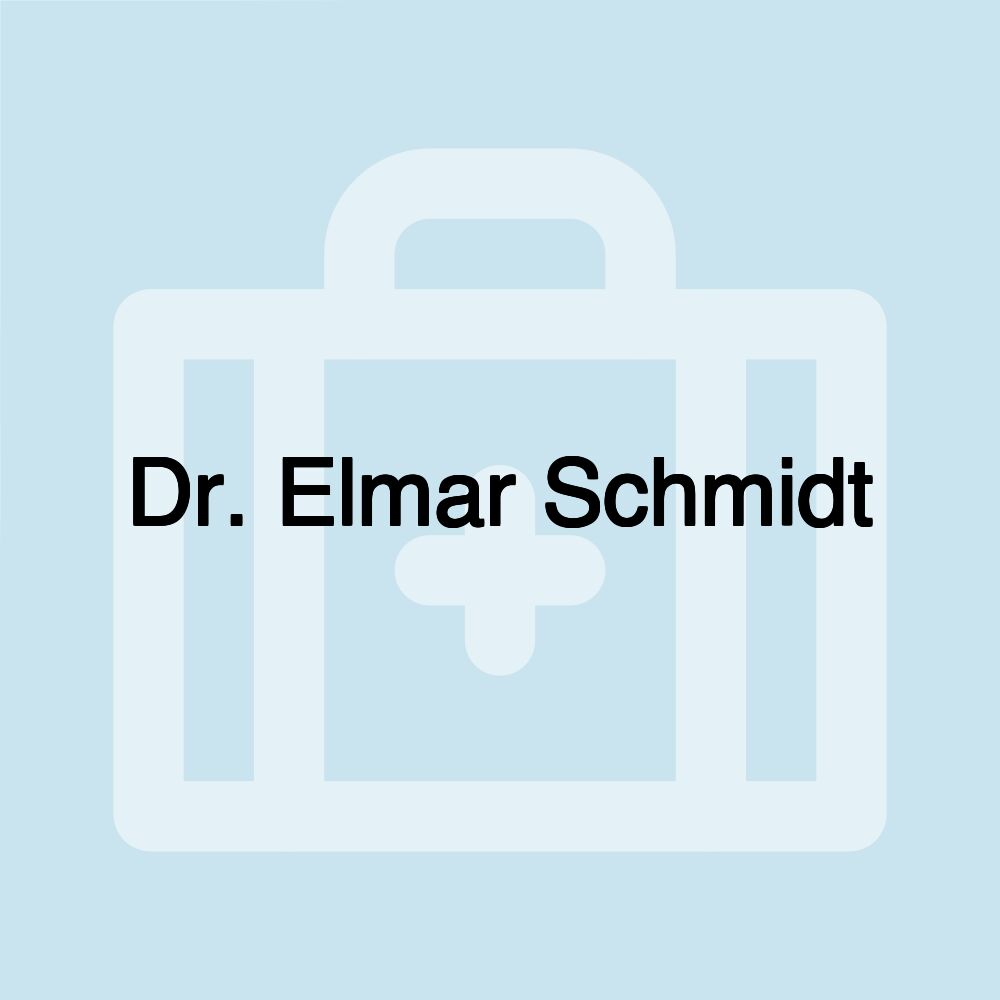 Dr. Elmar Schmidt