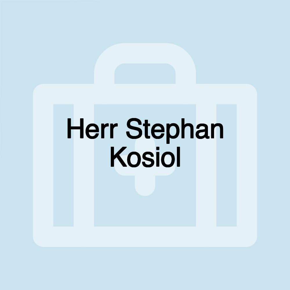 Herr Stephan Kosiol