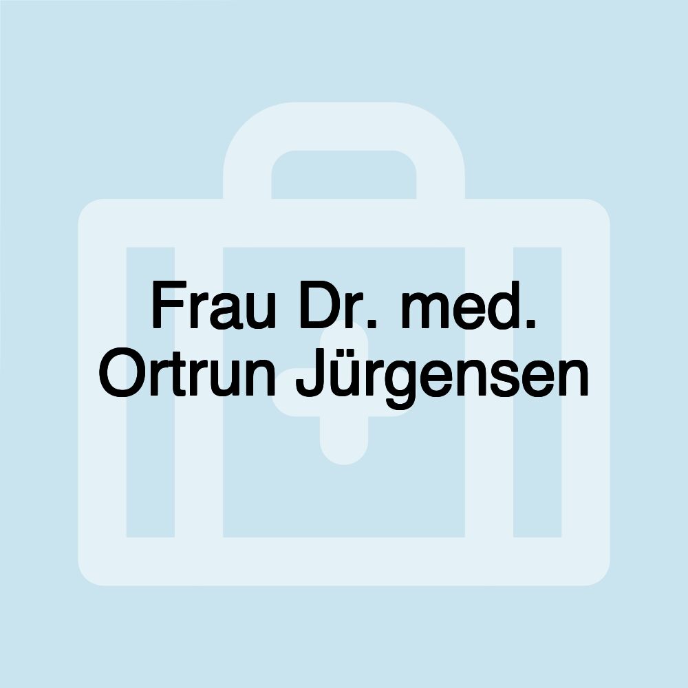 Frau Dr. med. Ortrun Jürgensen