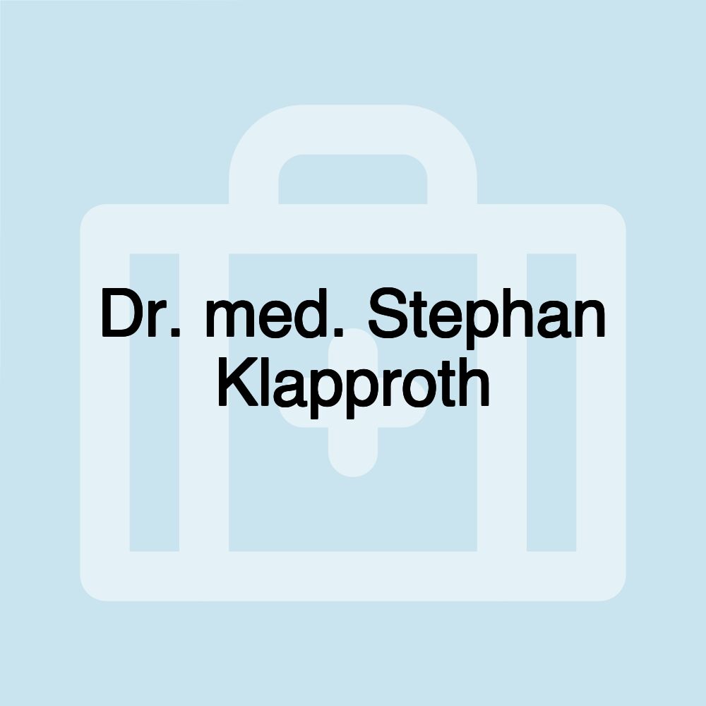 Dr. med. Stephan Klapproth