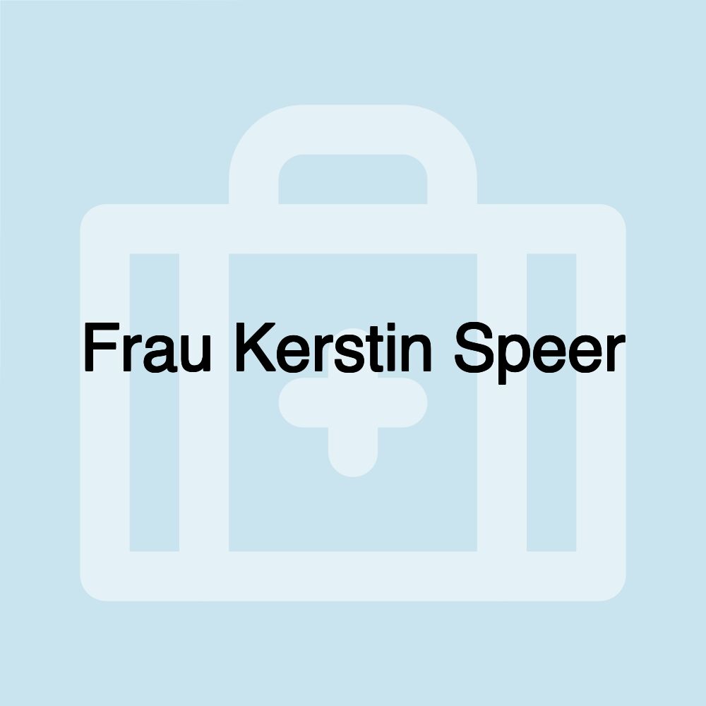 Frau Kerstin Speer