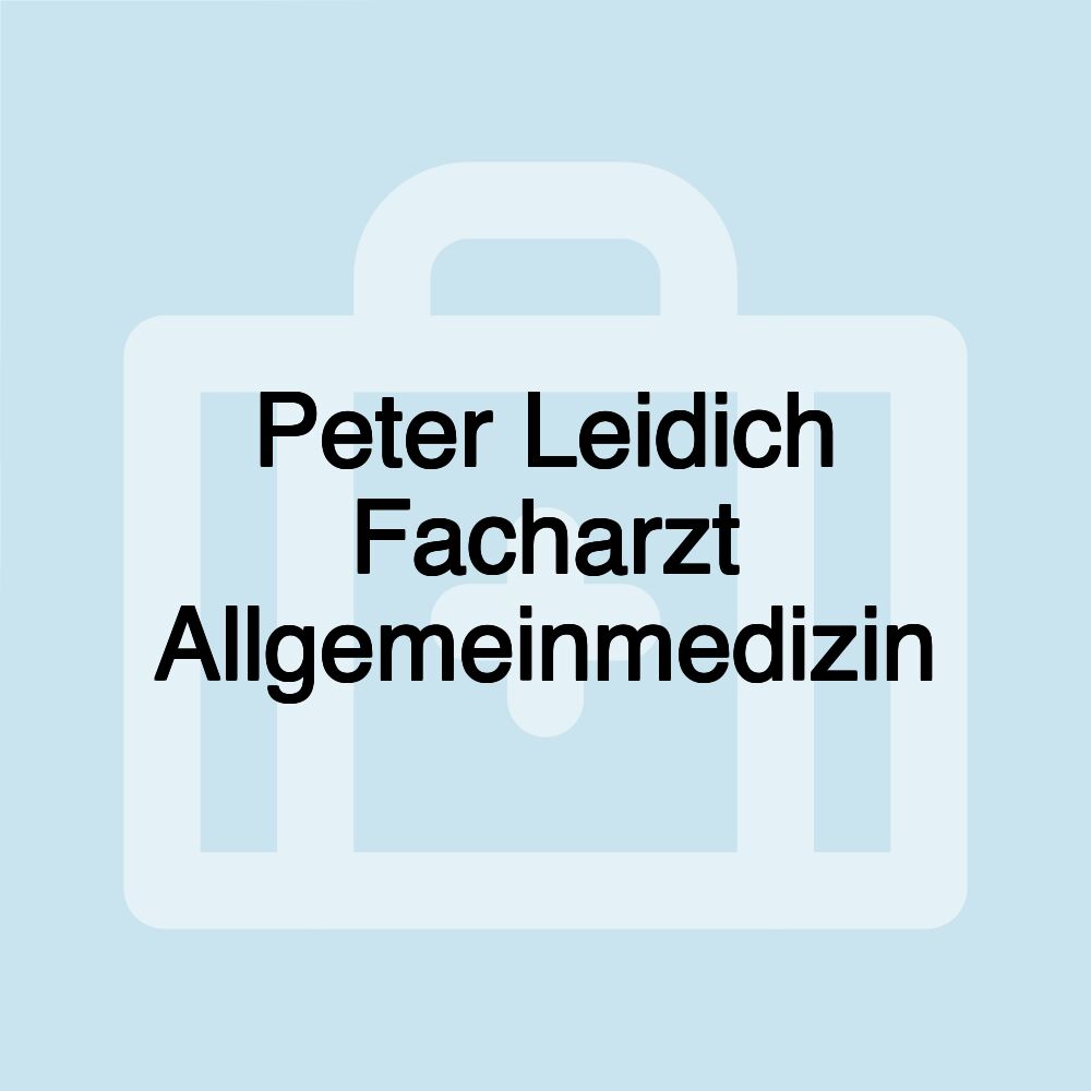 Peter Leidich Facharzt Allgemeinmedizin