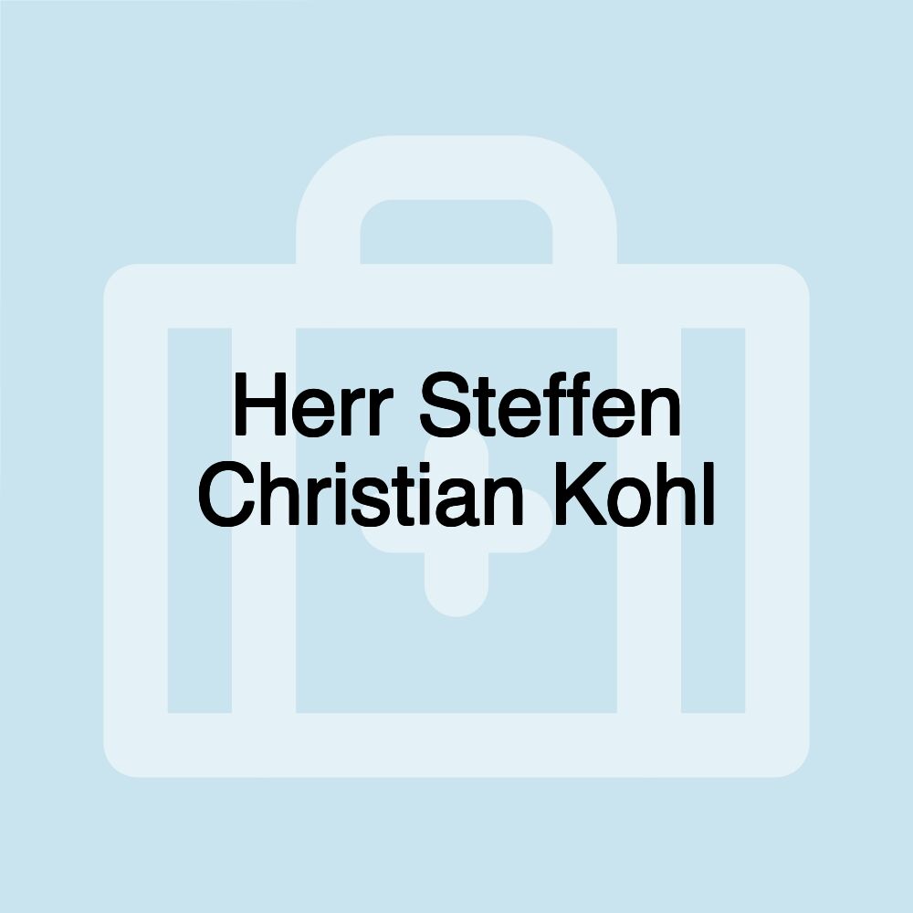 Herr Steffen Christian Kohl