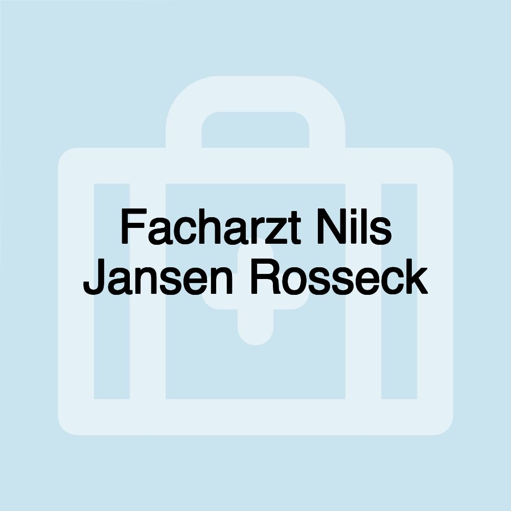 Facharzt Nils Jansen Rosseck