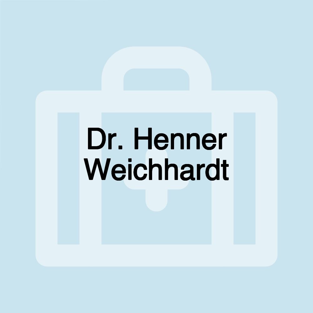 Dr. Henner Weichhardt