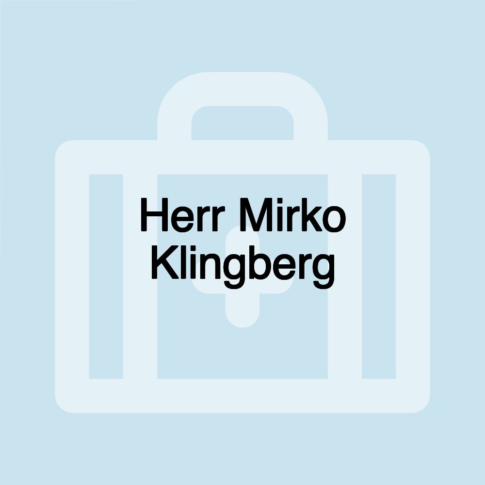 Herr Mirko Klingberg