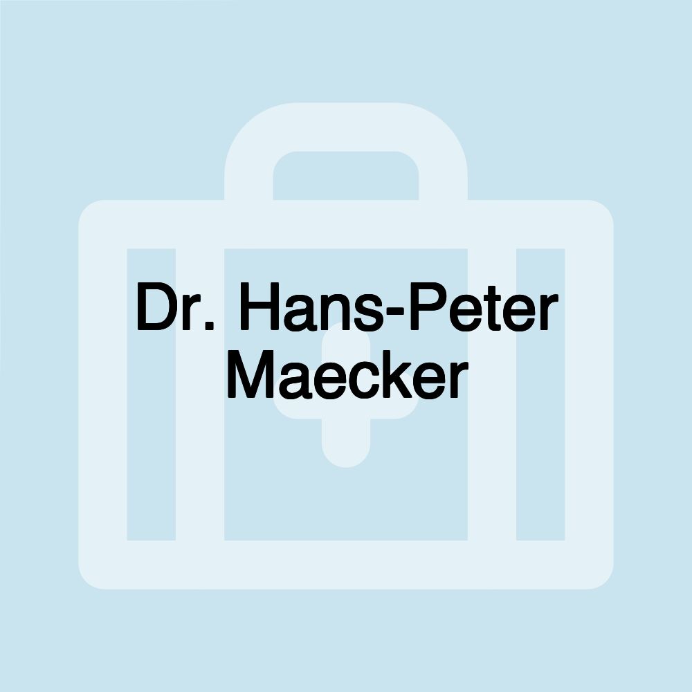 Dr. Hans-Peter Maecker