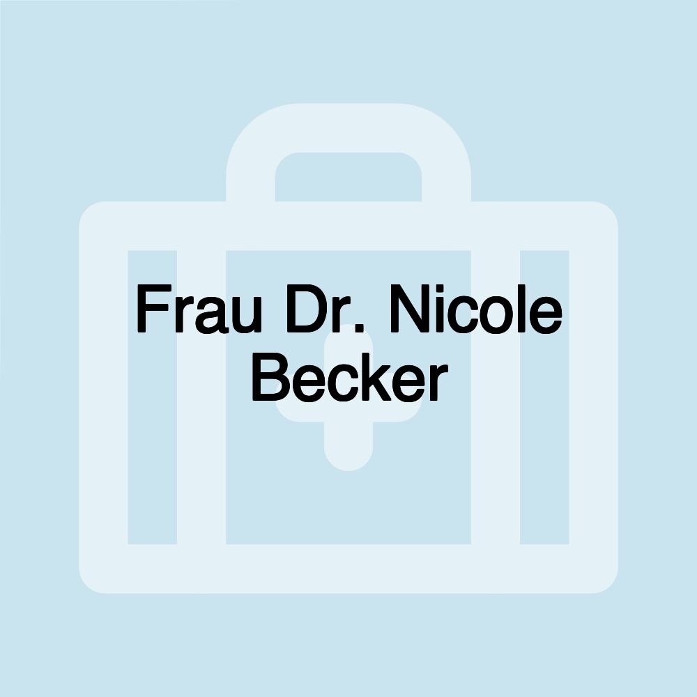 Frau Dr. Nicole Becker