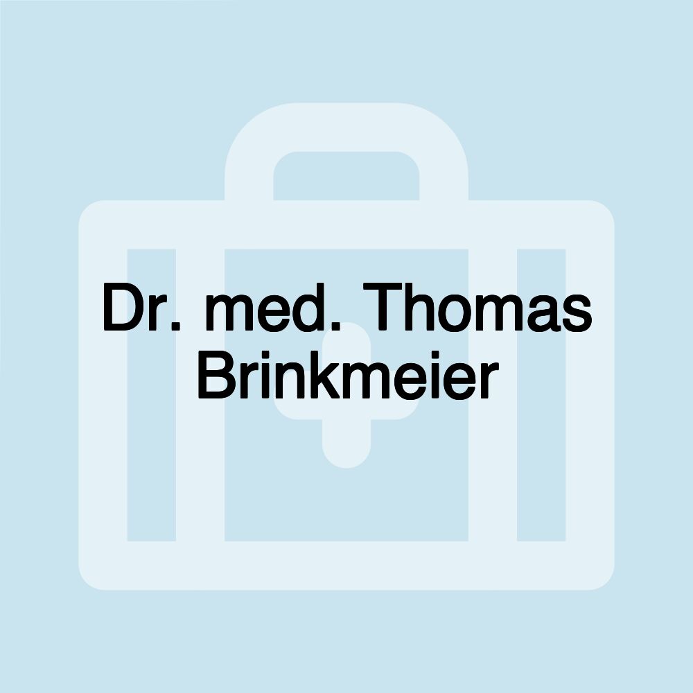 Dr. med. Thomas Brinkmeier