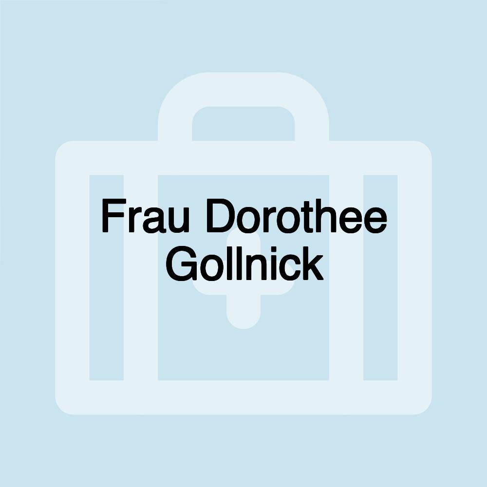 Frau Dorothee Gollnick