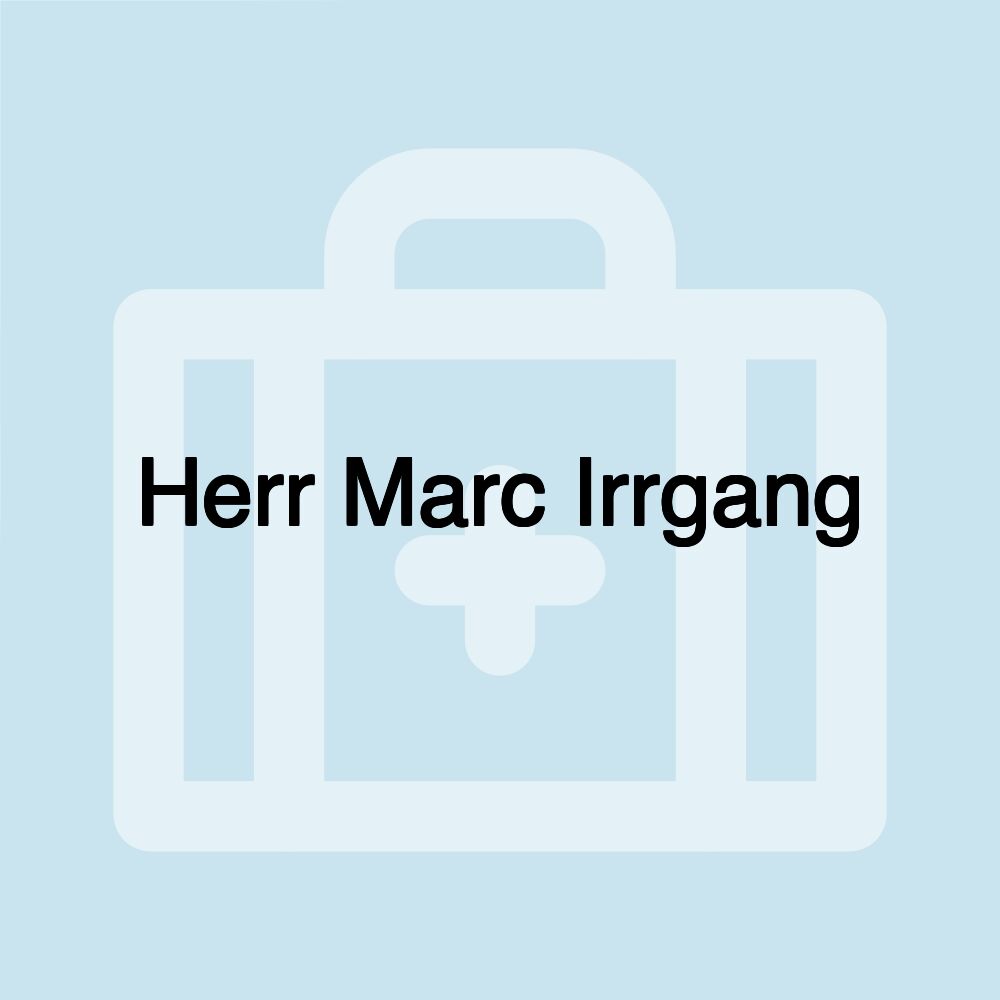 Herr Marc Irrgang