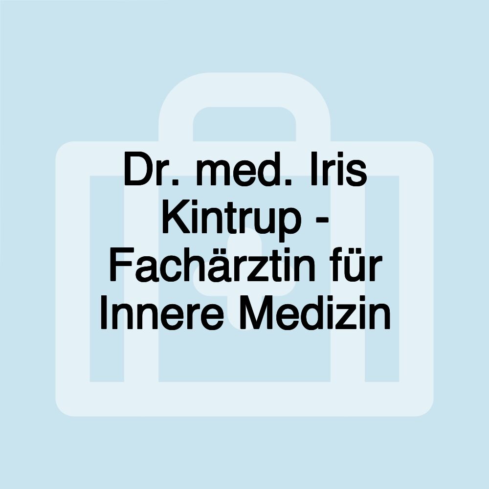 Dr. med. Iris Kintrup - Fachärztin für Innere Medizin