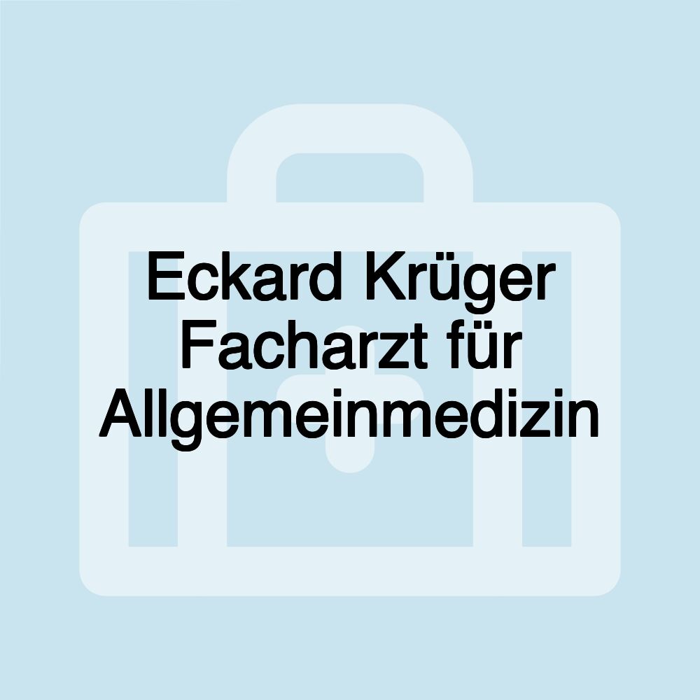 Eckard Krüger Facharzt für Allgemeinmedizin