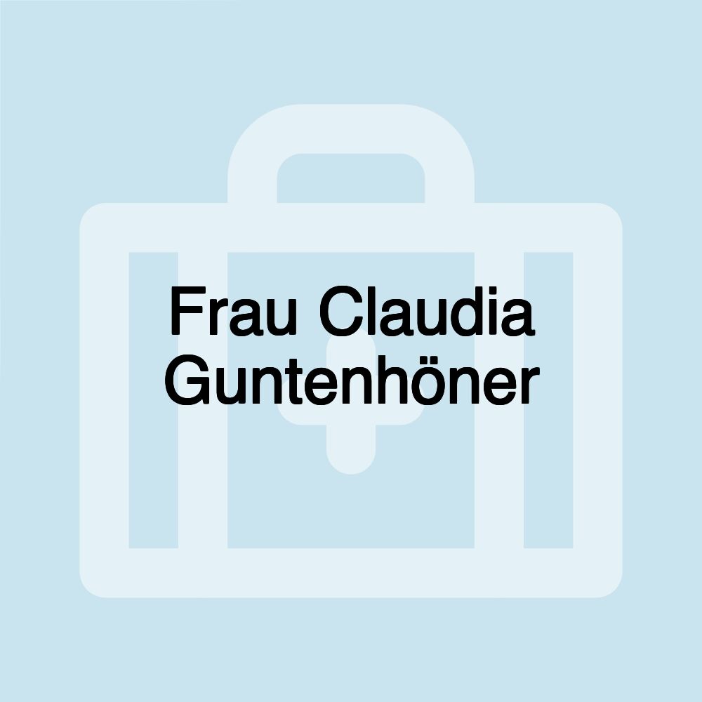 Frau Claudia Guntenhöner