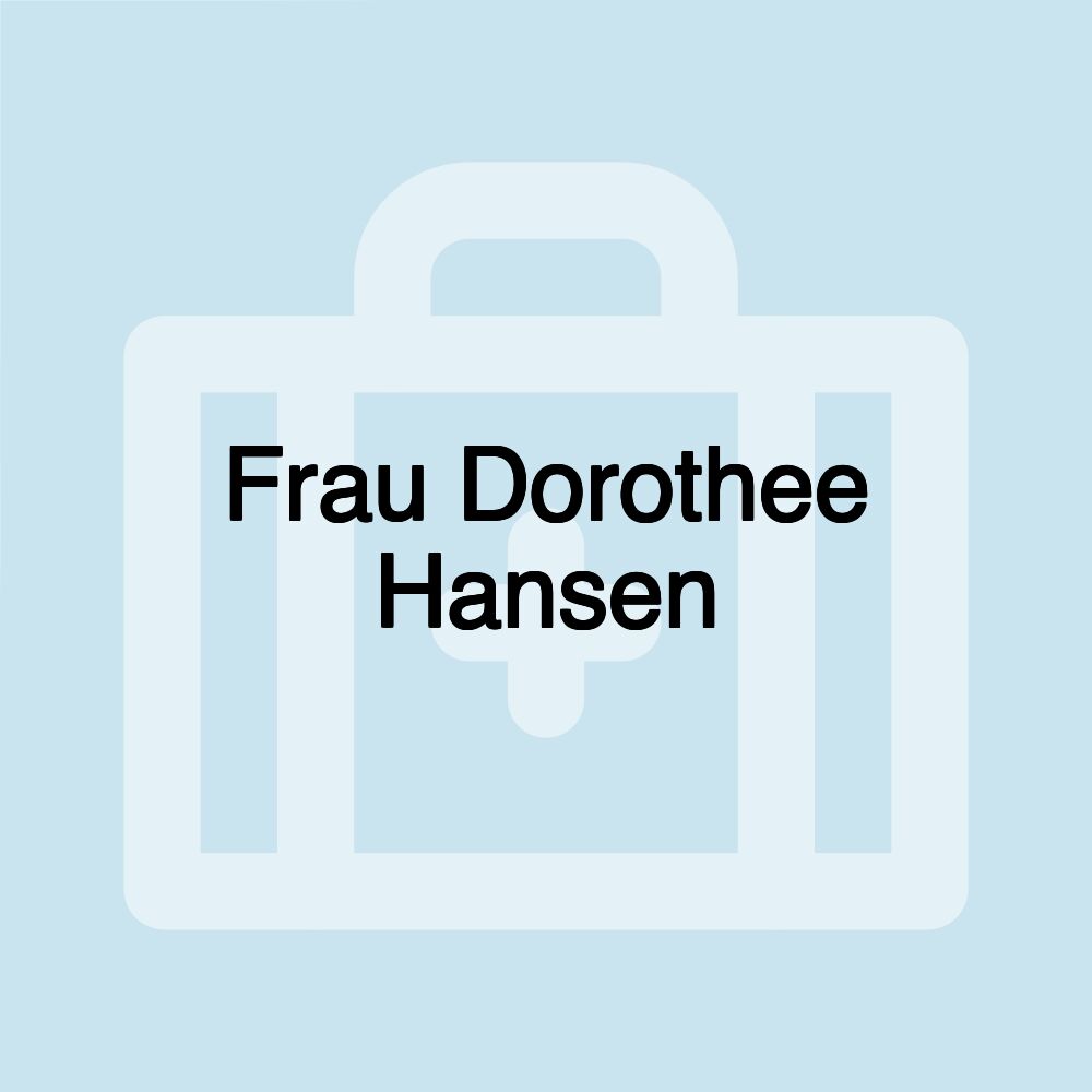 Frau Dorothee Hansen