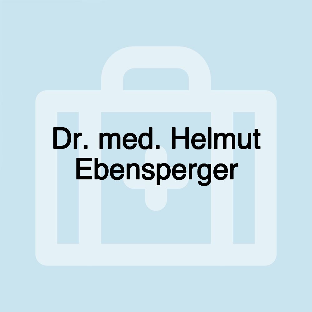 Dr. med. Helmut Ebensperger