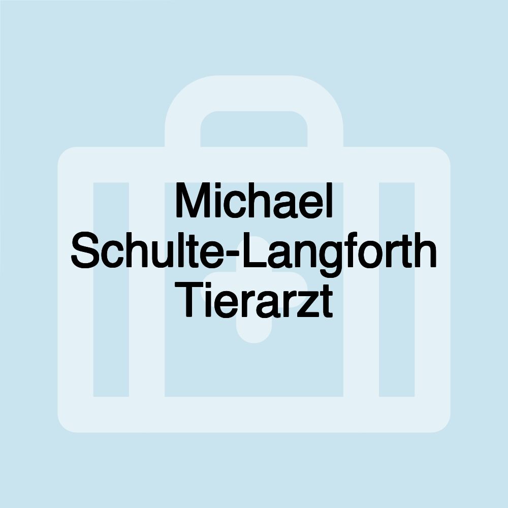 Michael Schulte-Langforth Tierarzt