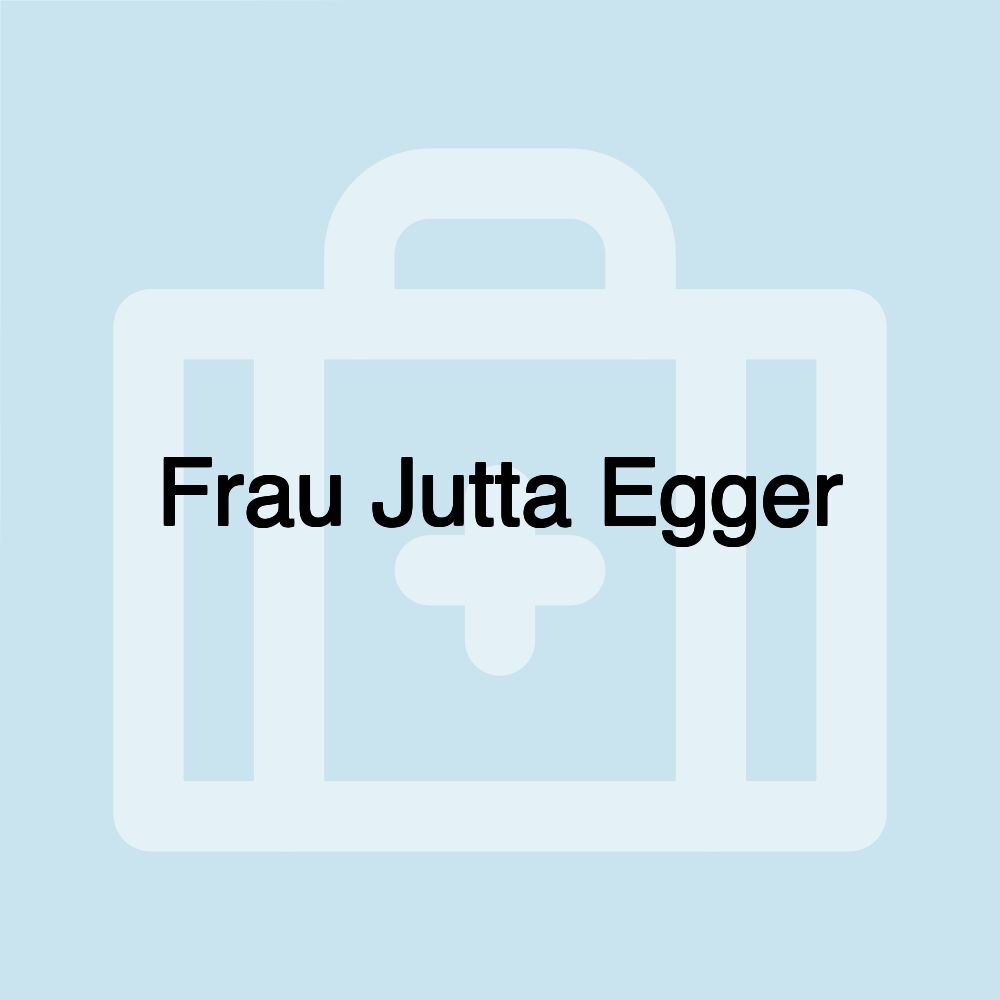 Frau Jutta Egger