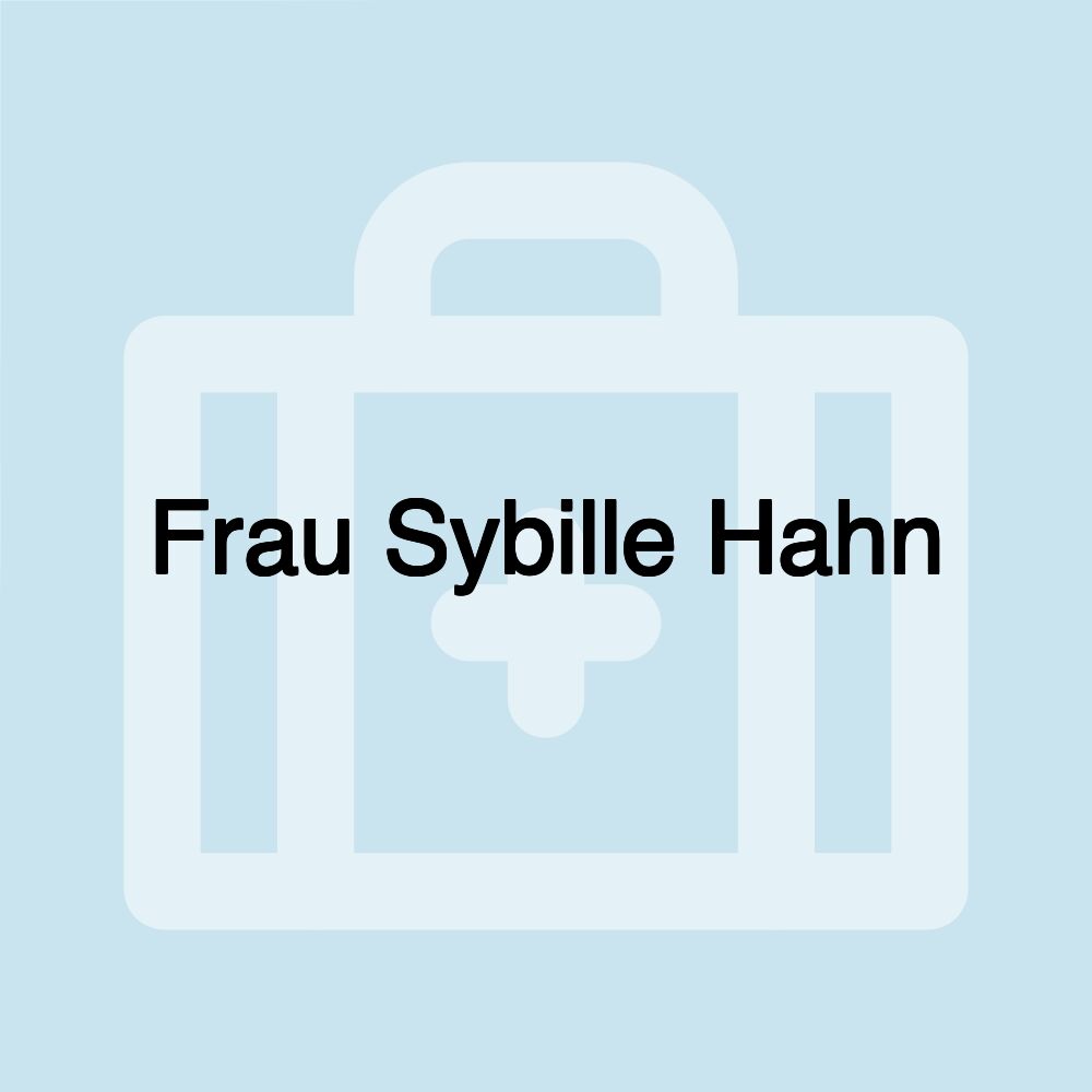 Frau Sybille Hahn