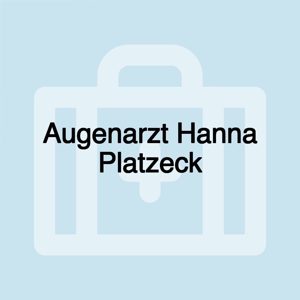 Augenarzt Hanna Platzeck