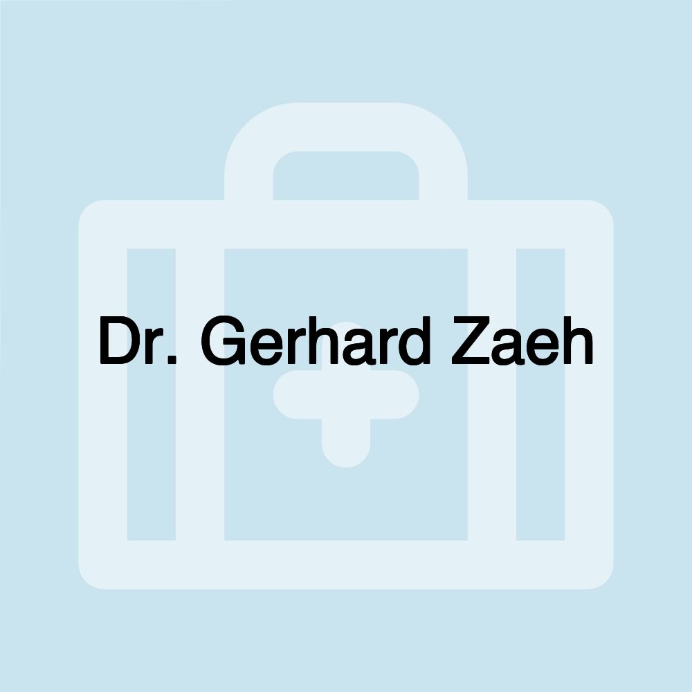 Dr. Gerhard Zaeh