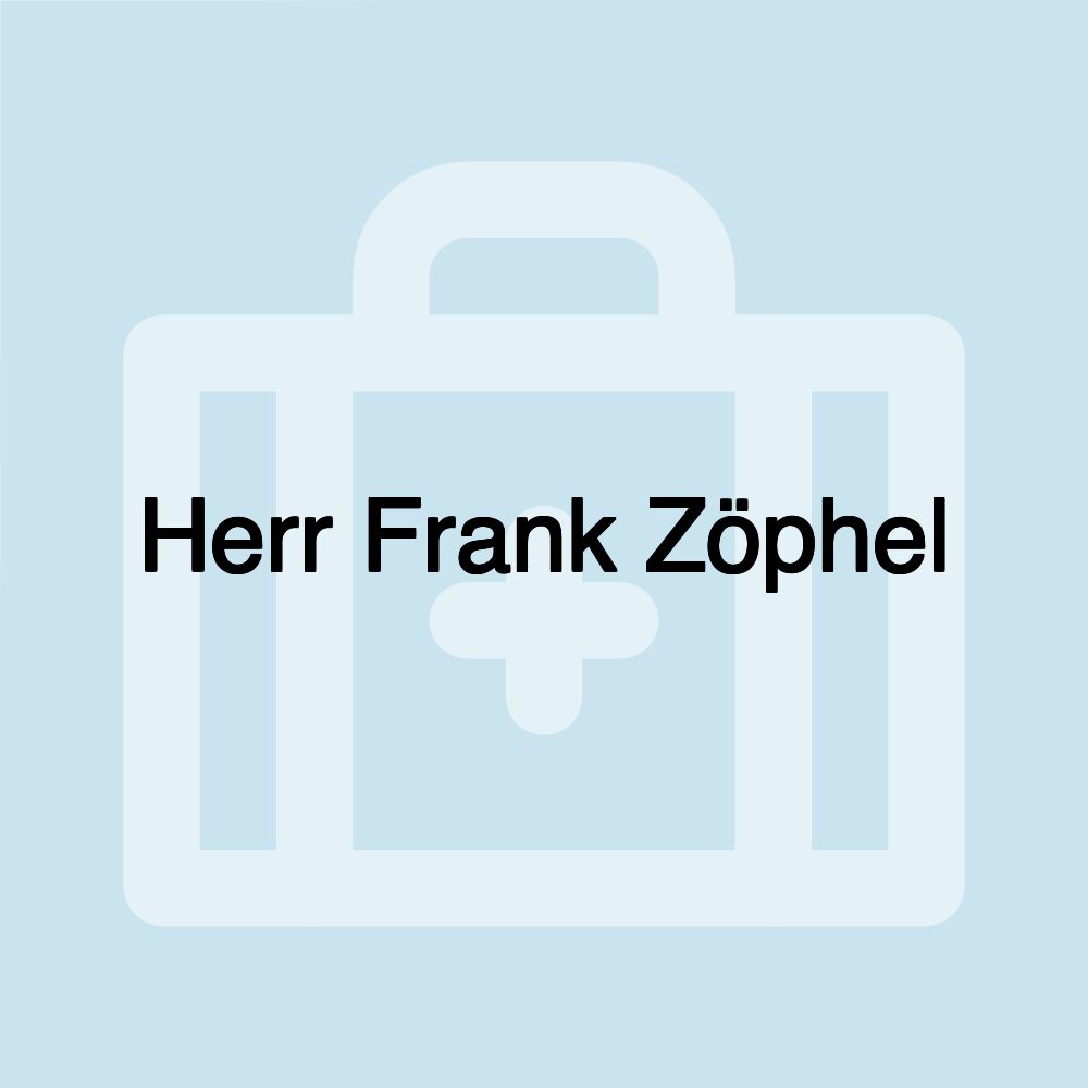 Herr Frank Zöphel