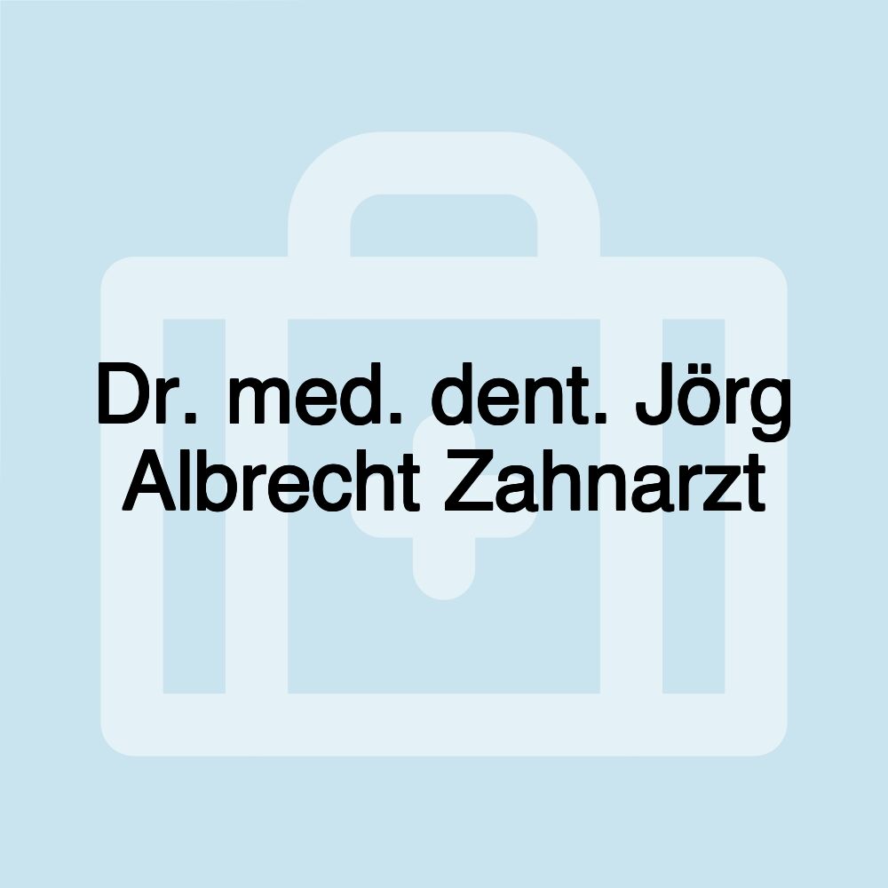 Dr. med. dent. Jörg Albrecht Zahnarzt