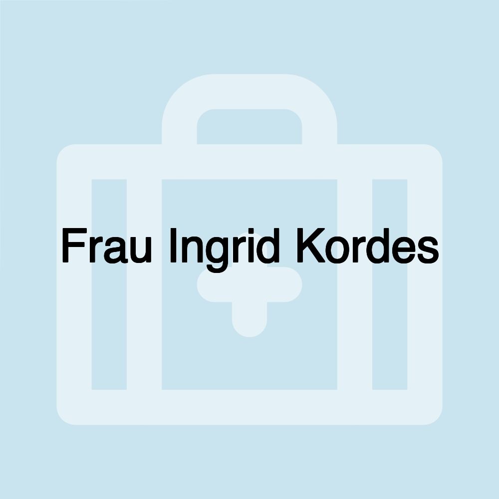 Frau Ingrid Kordes