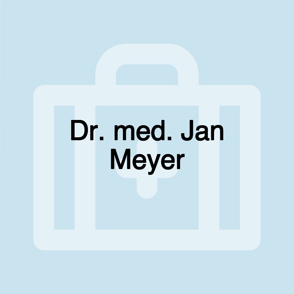 Dr. med. Jan Meyer