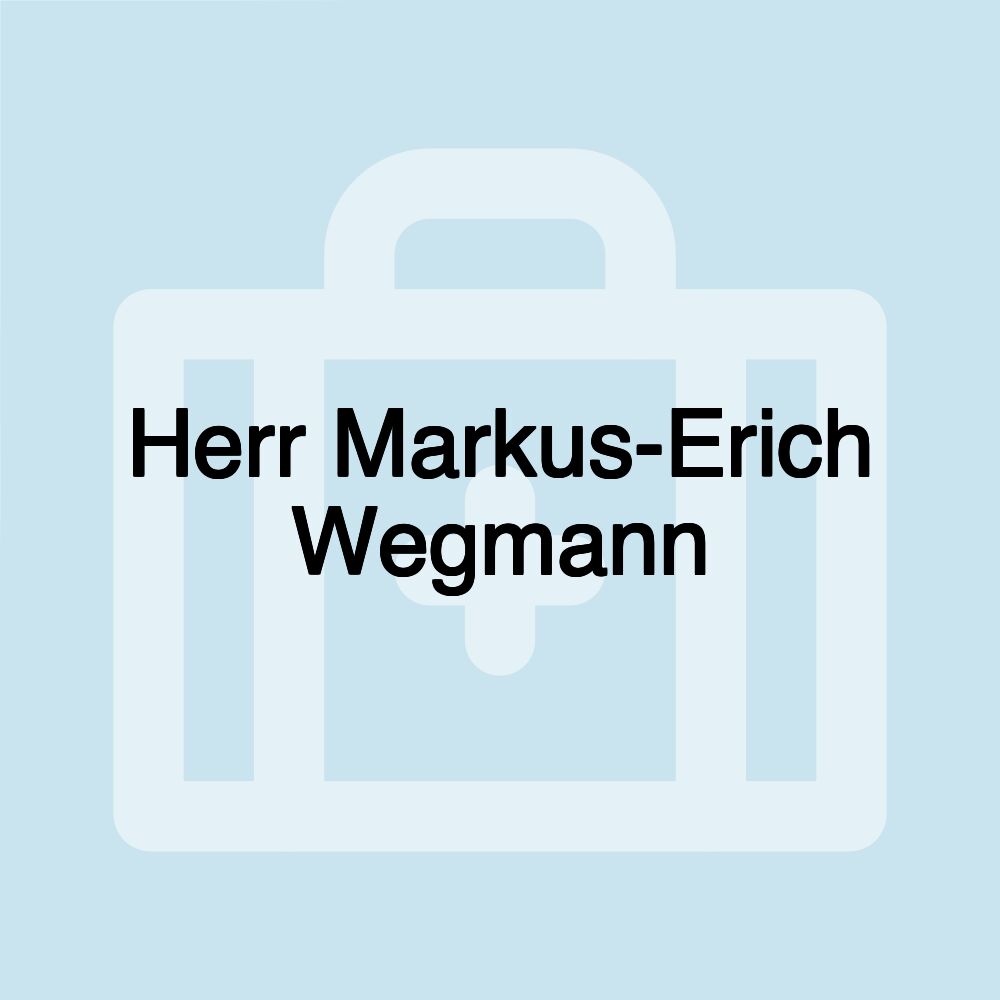 Herr Markus-Erich Wegmann