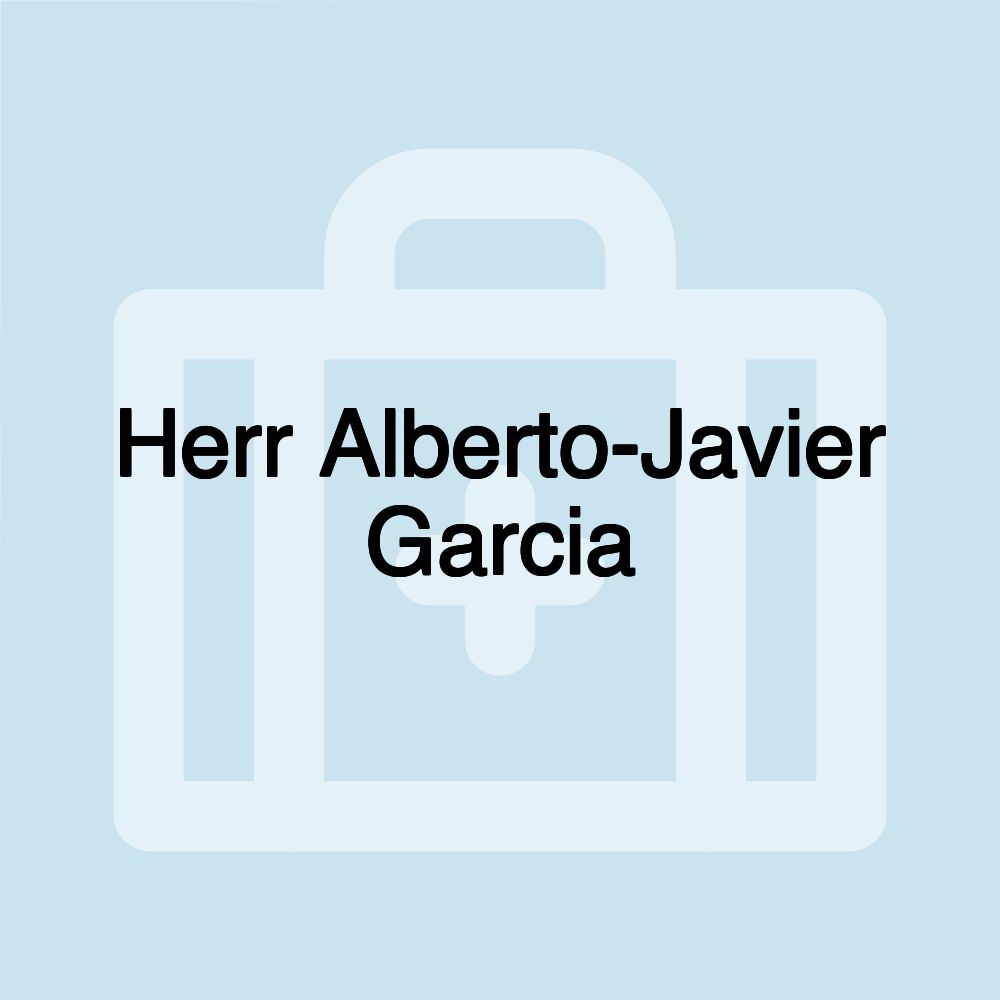 Herr Alberto-Javier Garcia