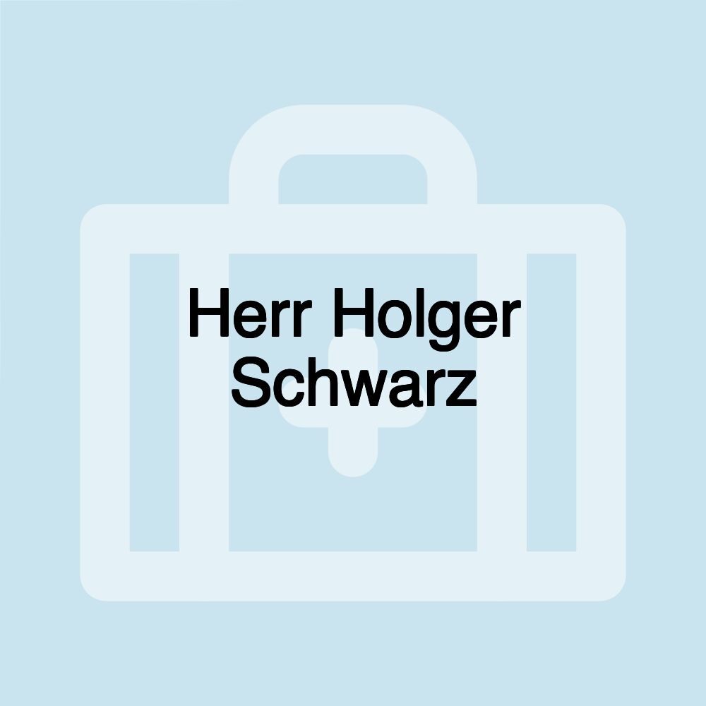 Herr Holger Schwarz