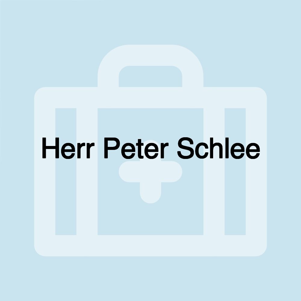 Herr Peter Schlee