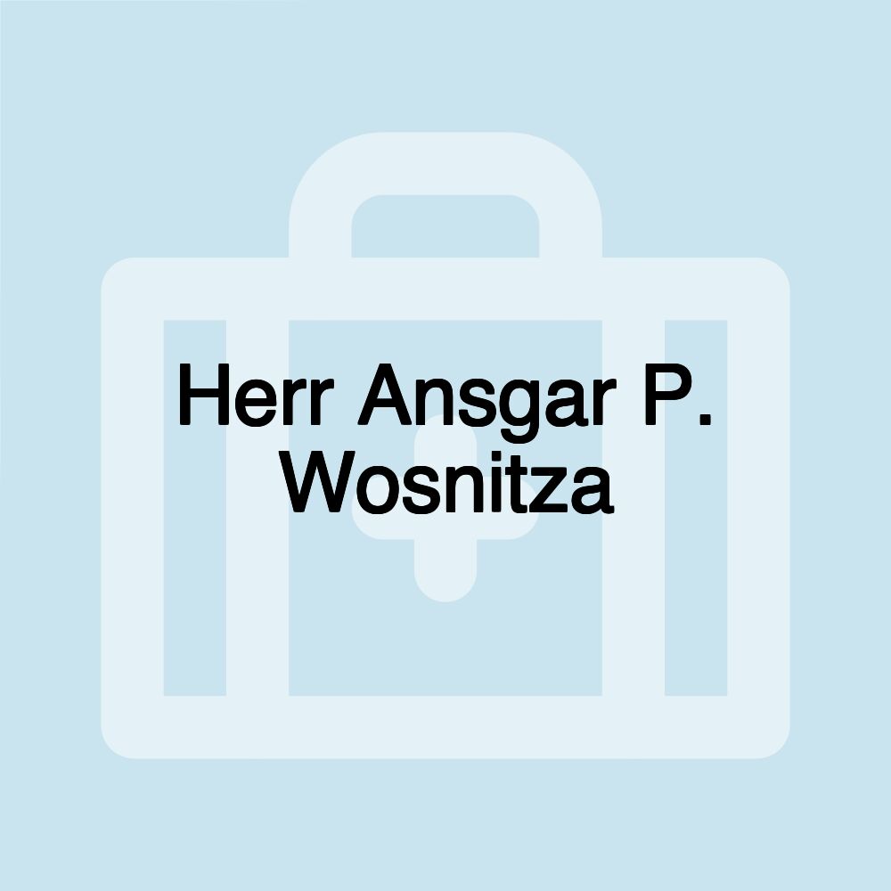 Herr Ansgar P. Wosnitza